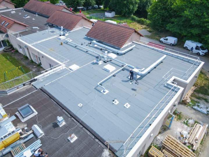 Isolation de toit plat en bac acier Vindry-sur-Turdine