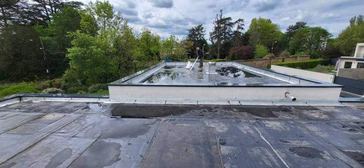 Pose de membrane d'étanchéité en PVC sur dalle en béton Vindry-sur-Turdine